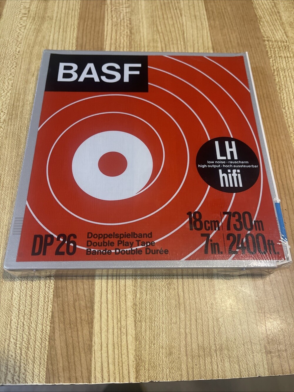 NOS New Sealed BASF DP26 5” 1200’ 360m Double Play Tape HiFi